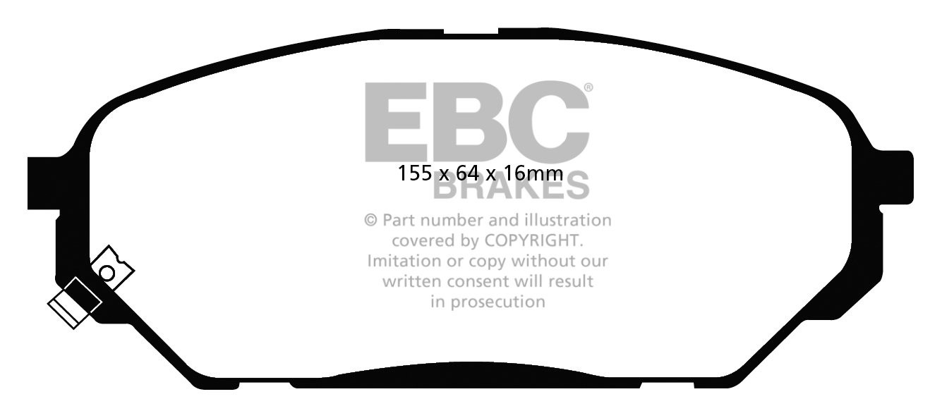 EBC Brakes HYUNDAI iX55 3.0 TD 2008-2009 Remblokken voorzijde
