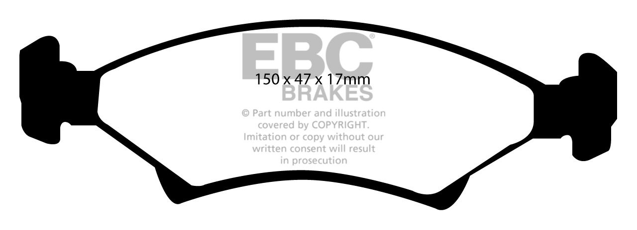 EBC Brakes AC Cobra 4.2 61-62 Remblokken voorzijde yellowstuff