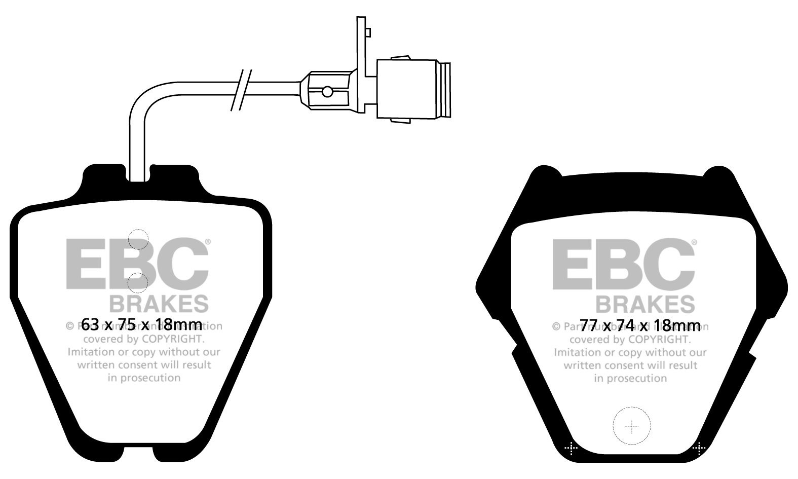 EBC Brakes VW Passat 3B/3BG 4.0 W8 (8 Pad Set) 2001-2005 Remblok