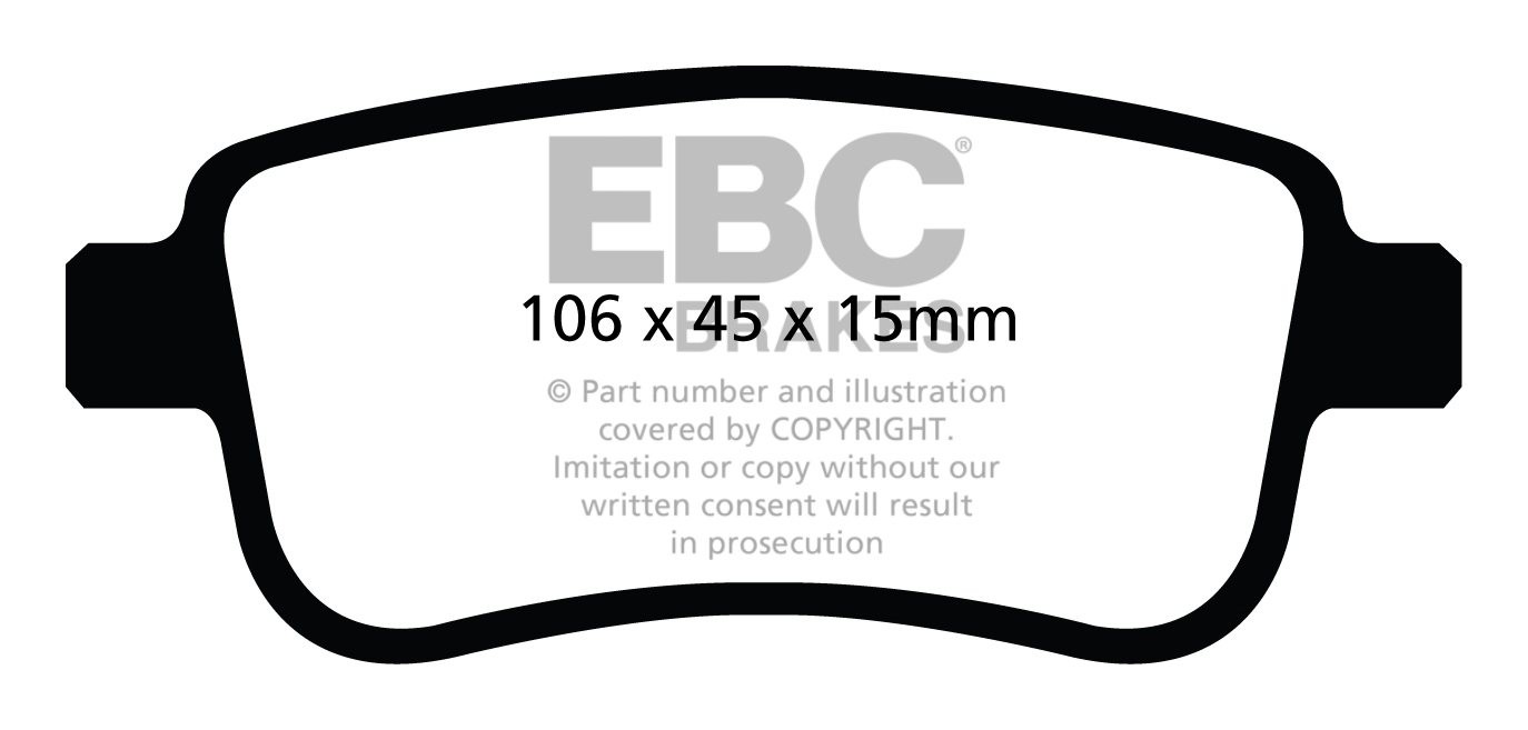 EBC Brakes RENAULT Fluence 1.5 TD (110) 2010-.. Remblokken achte