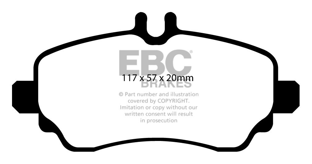 EBC Brakes MERCEDES Vaneo 1.9 2002-2006 Remblokken voorzijde