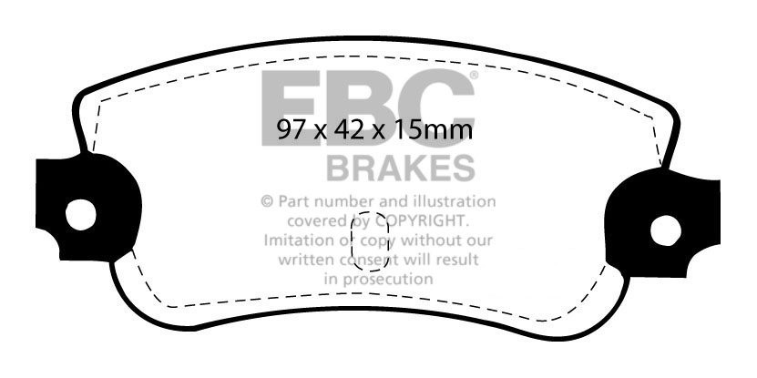 EBC Brakes NISSAN QX 3.0 2000-2004 Remblokken voorzijde
