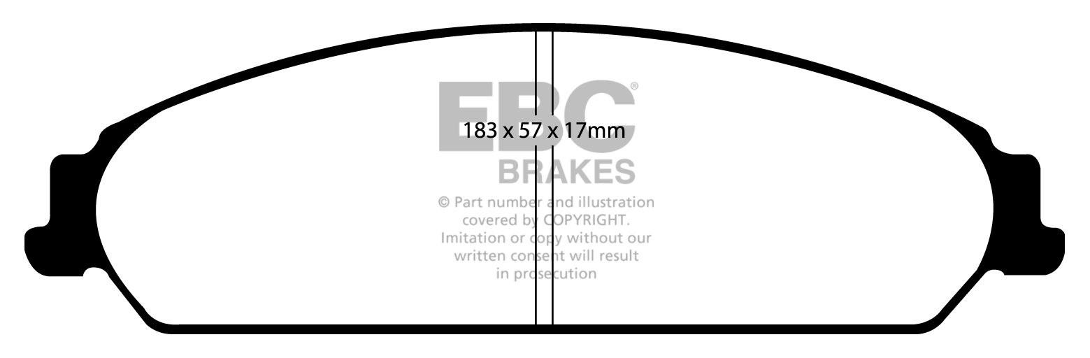 EBC Brakes DODGE (USA) Charger 5.7 2006-.. Remblokken voorzijde