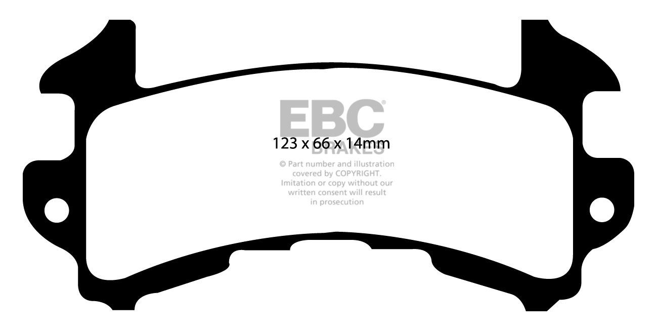 EBC Brakes PONTIAC Firebird 5.0 77-81 Remblokken achterzijde gre