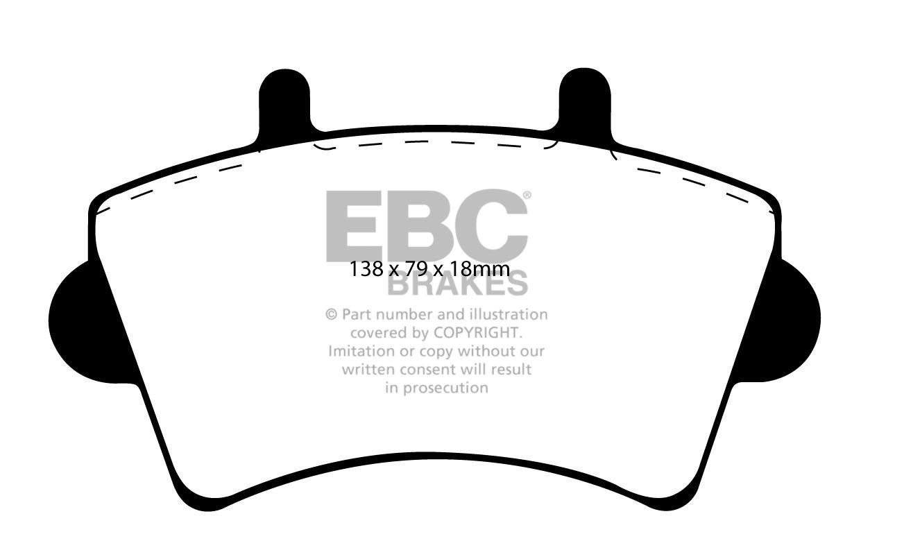 EBC Brakes RENAULT BEDRIJFSWAGEN Master 2.5 TD 2001-2010 Remblok