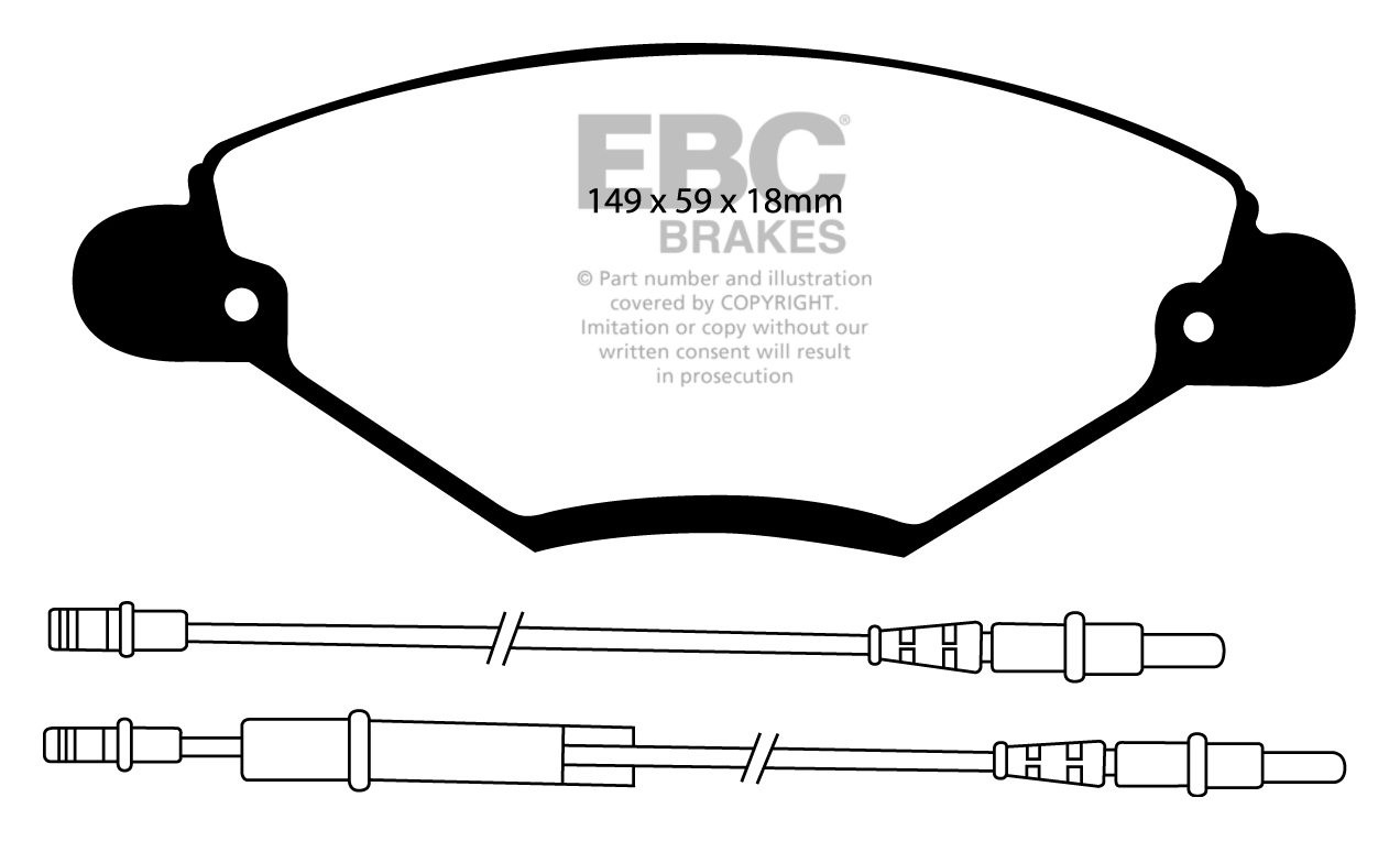 EBC Brakes CITROEN C5 2.0 2001-2008 Remblokken voorzijde