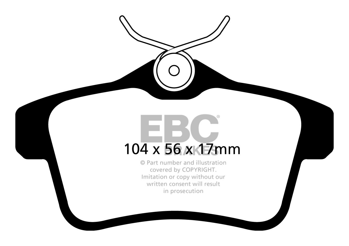 EBC Brakes PEUGEOT 3008 1.6 2009-.. Remblokken achterzijde