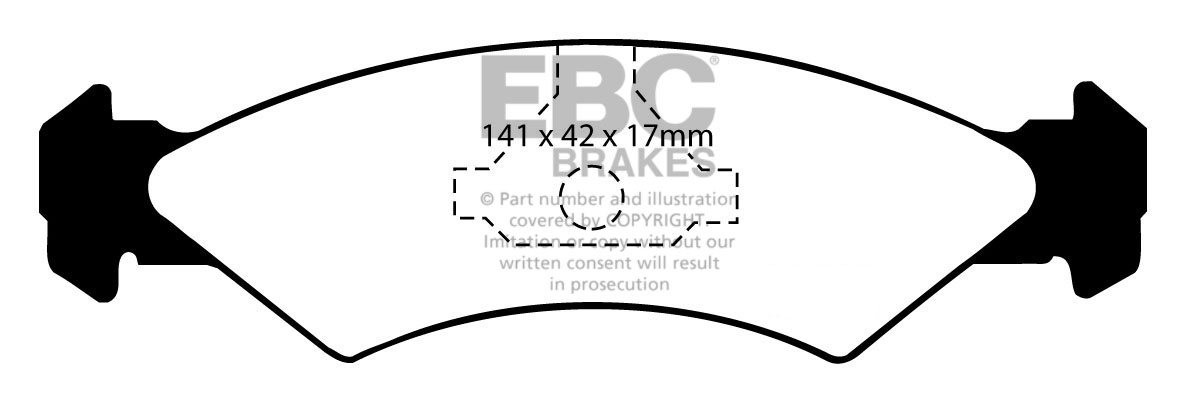 EBC Brakes FORD Fiesta 1.4 83-89 Remblokken voorzijde