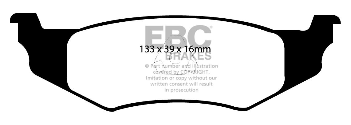 EBC Brakes CHRYSLER (USA) Sebring 2.7 2001-2006 Remblokken achte