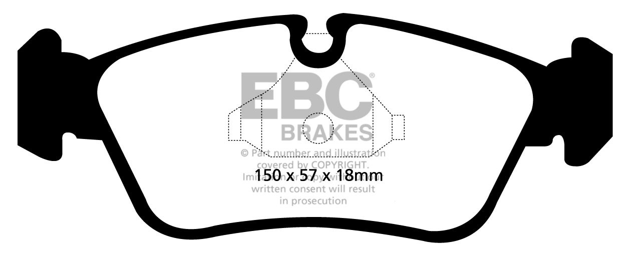 EBC Brakes BMW 120 2.0 (150)(E87) 2004-2005 Remblokken voorzijde