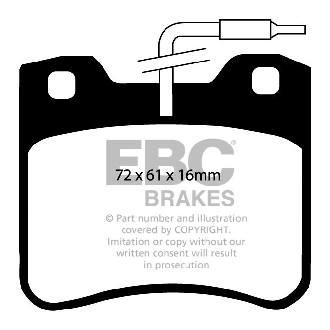 EBC Brakes CITROEN AX 1.4 87-97 Remblokken voorzijde greenstuff