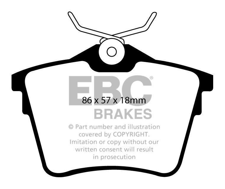 EBC Brakes CITROEN C5 1.6 TD 2008-.. Remblokken achterzijde gree