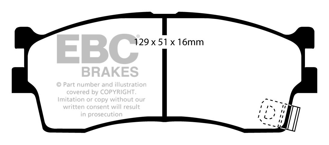 EBC Brakes KIA Mentor 1.6 2001-2004 Remblokken voorzijde greenst