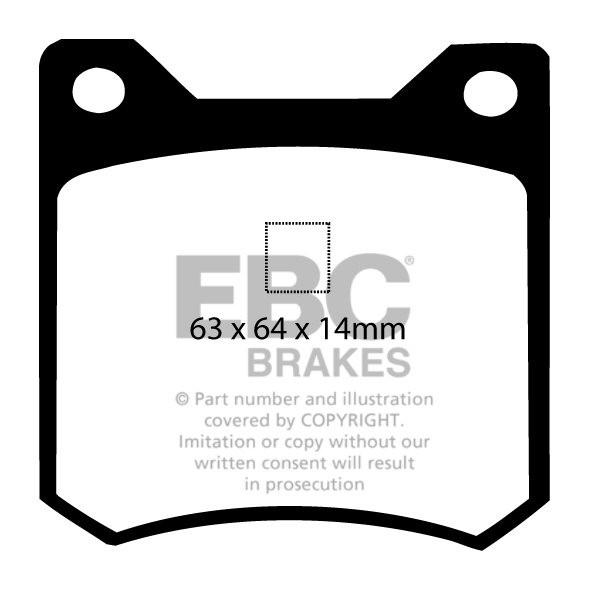EBC Brakes DE TOMASO Pantera 5.7 GTS 72-84 Remblokken achterzijd