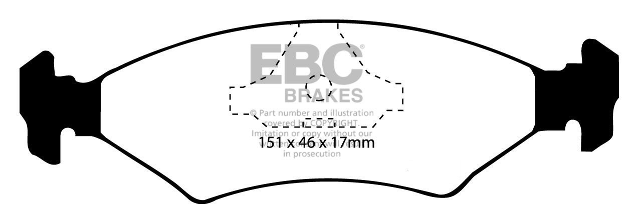 EBC Brakes TVR Griffith 4.3 92-2002 Remblokken voorzijde yellows