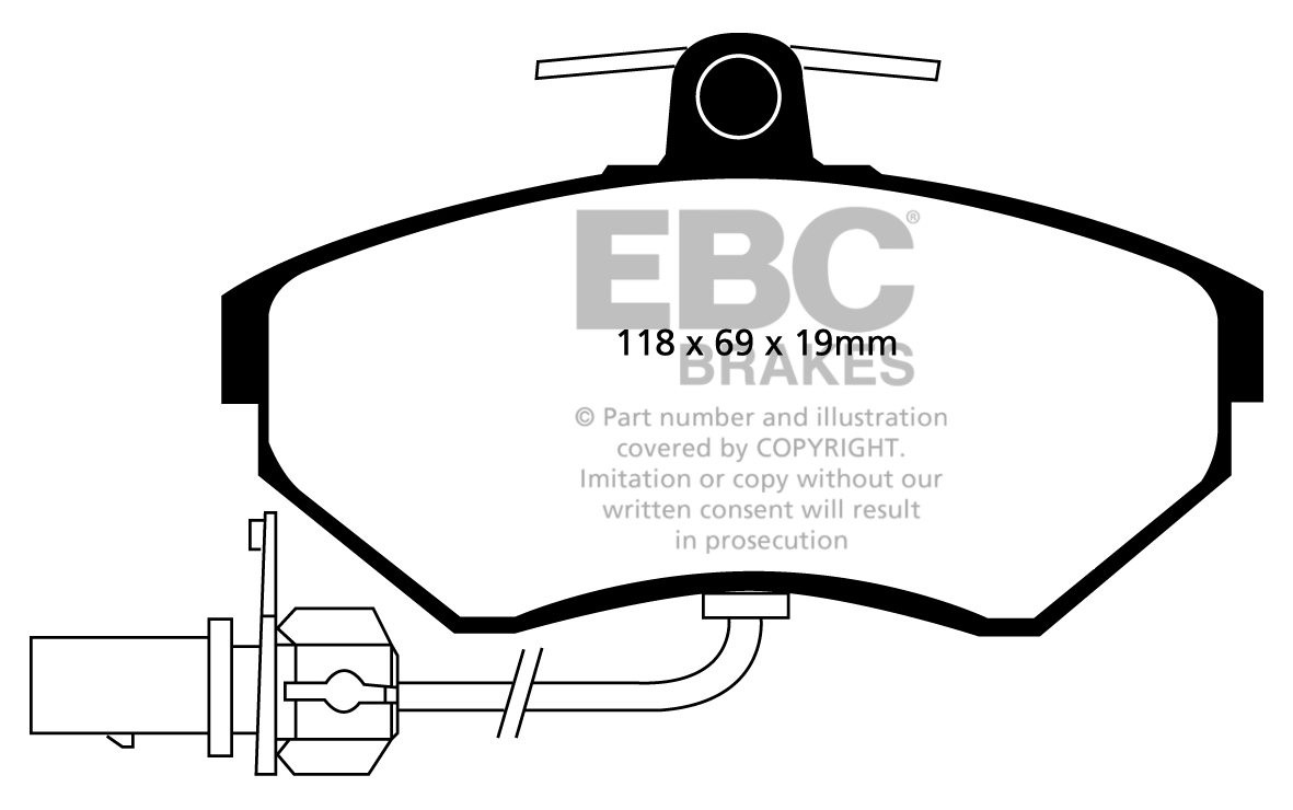 EBC Brakes AUDI A4 8E 1.8 99-2004 Remblokken voorzijde