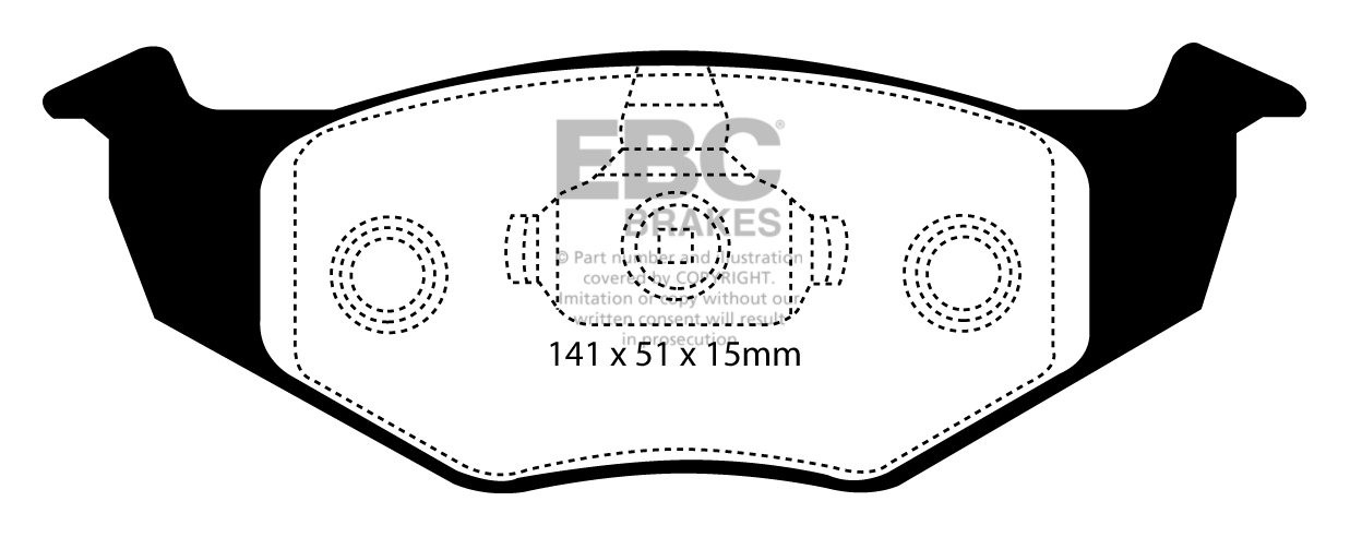 EBC Brakes VW Vento 1.9 D (ABS) 96-99 Remblokken voorzijde green
