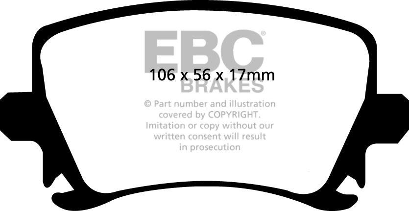 EBC Brakes SKODA Superb 3.6 4WD 2008-.. Remblokken achterzijde y