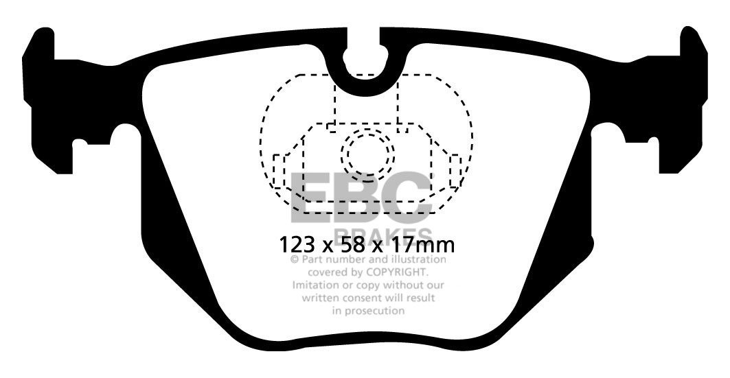 EBC Brakes BMW 750 5.4 (E38) 98-2001 Remblokken achterzijde