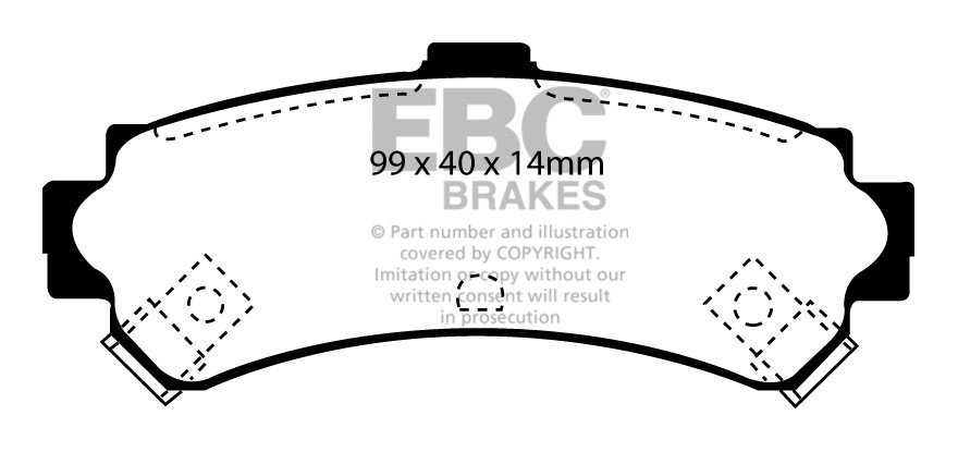 EBC Brakes NISSAN Almera 1.6 (ABS) 98-2000 Remblokken achterzijd