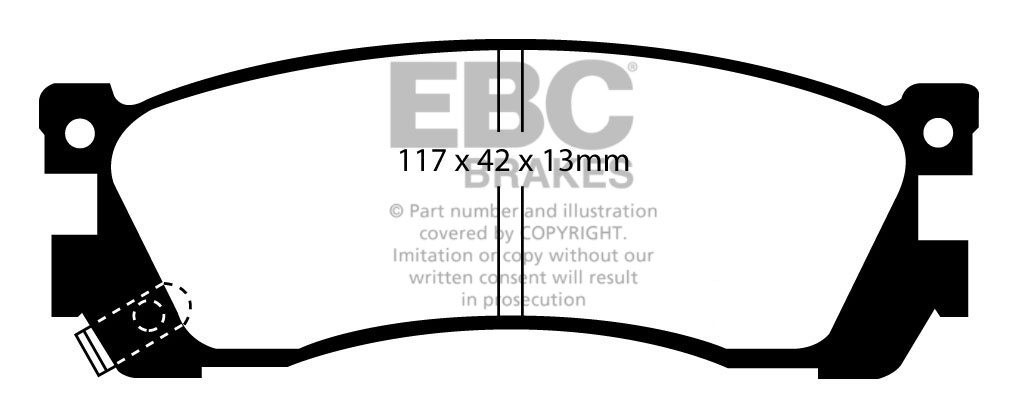 EBC Brakes Mazda Bongo 2.5 TD (Friendee) 95-.. Remblokken achter